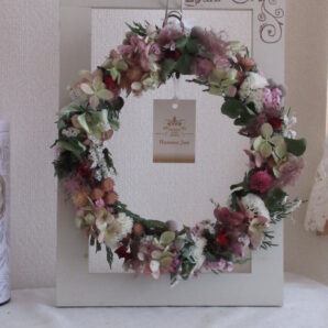 乙女なドライフラワーリース