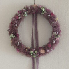 スモークツリーのドライフラワーリース　①