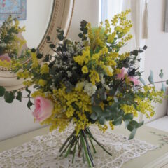 ミモザのドライフラワーリース