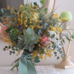 お母様から息子さんへのブーケ