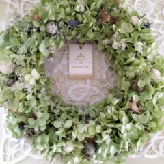 アナベルのドライフラワーリース