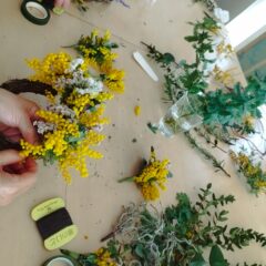 ミモザのリース　ワークショップ②