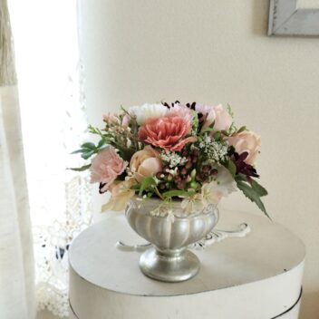 アーティフィシャルフラワーアレンジメント母の日(上品ピンク)